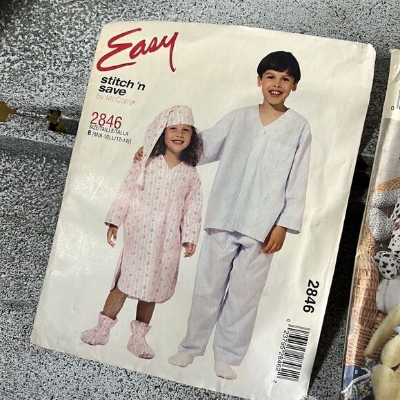McCalls Stitch 'n Save 7920 Vintage 90s Sewing Pattern Kids Pajamas - Picture 1 of 2